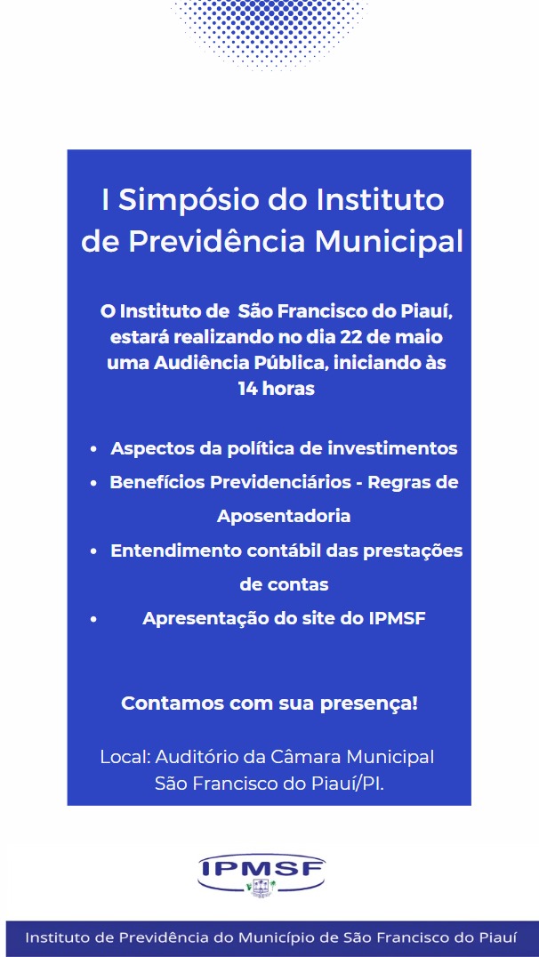 I Simpósio do IPMSF por meio de Audiência Pública