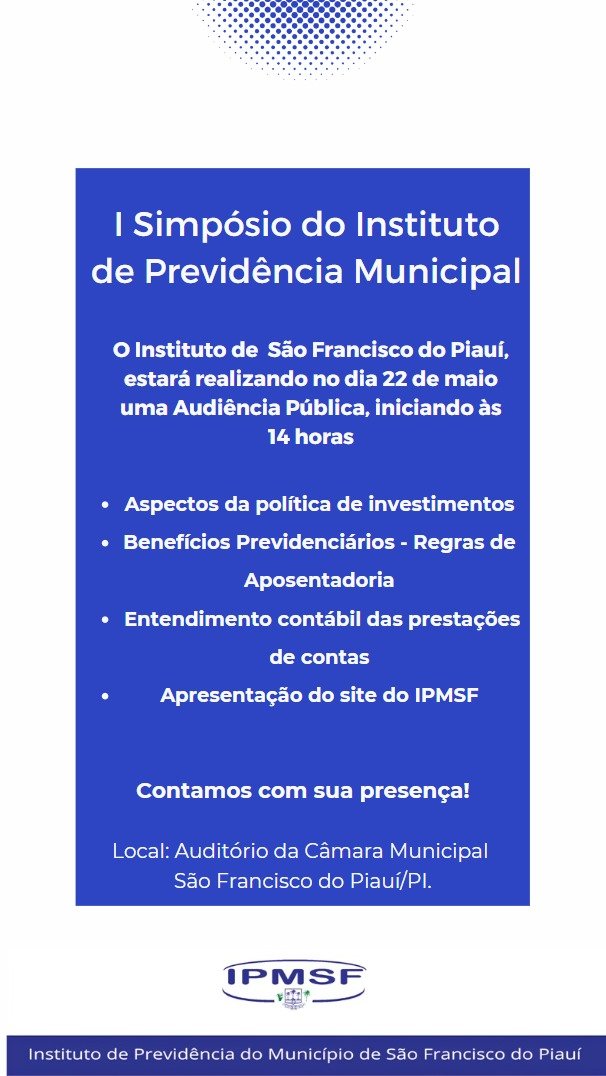 I Simpósio do IPMSF por meio de Audiência Pública