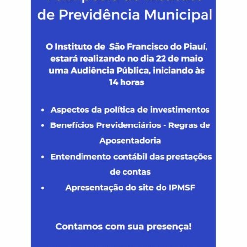 I Simpósio do IPMSF por meio de Audiência Pública